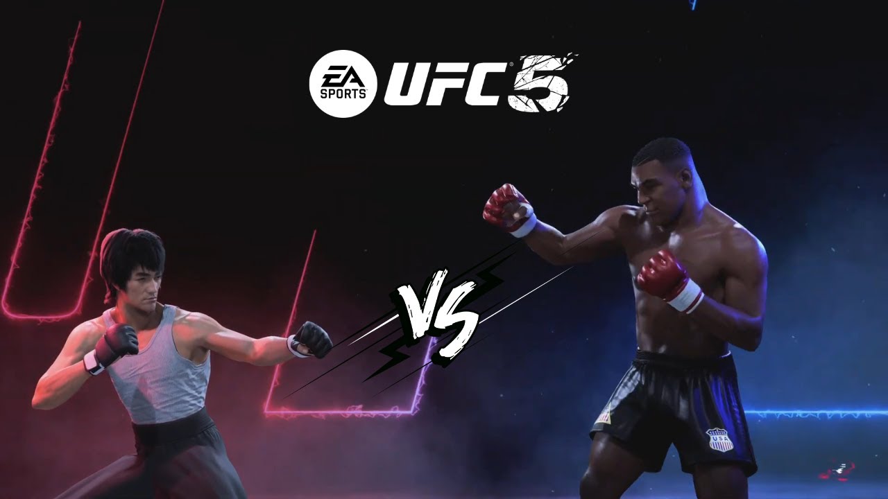 EA Sports UFC 5 — Брюс Ли '72 против Майка Тайсона '88 (легендарный уровень сложности)