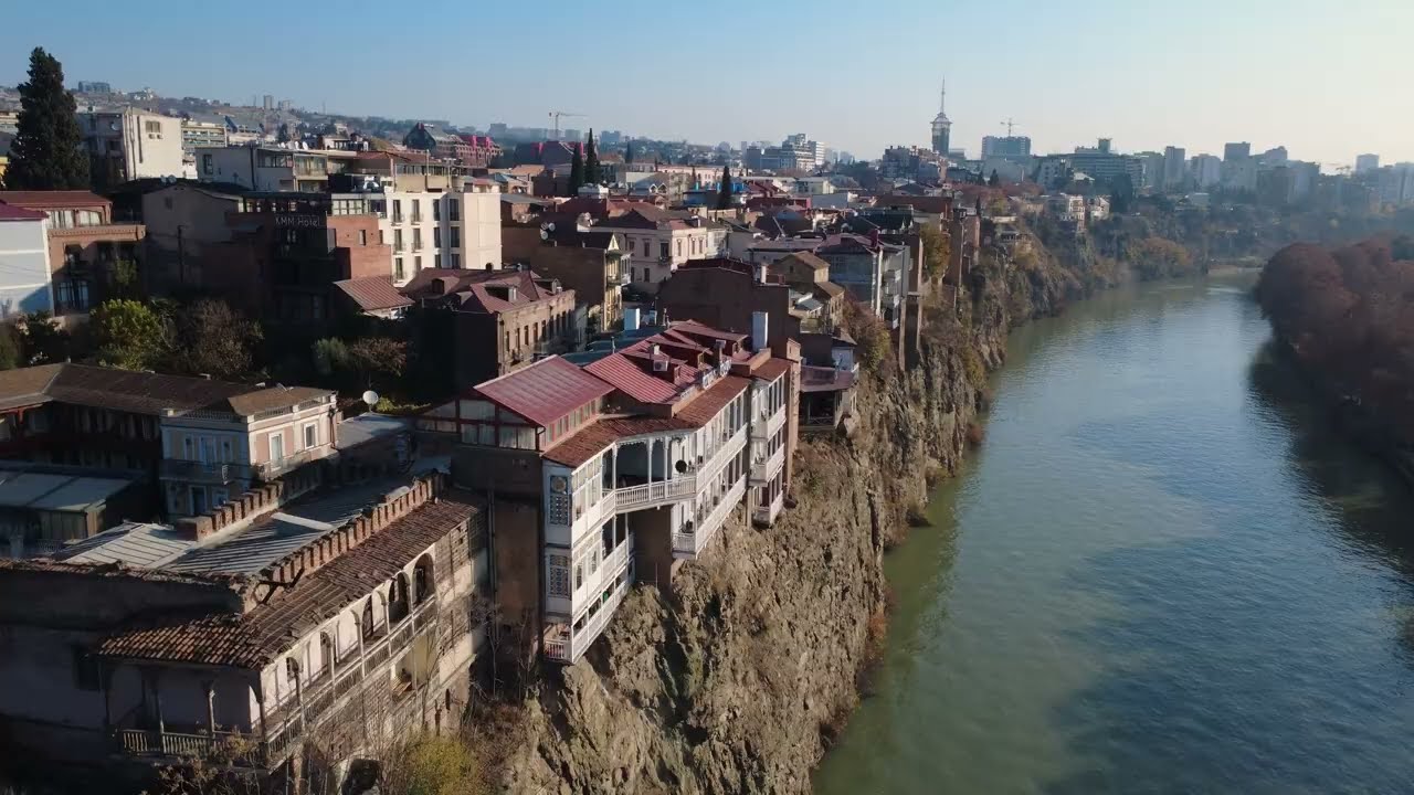 Sunny December Day In Old Tbilisi | Cinematic 4K Drone Footage | DJI Mini 4K