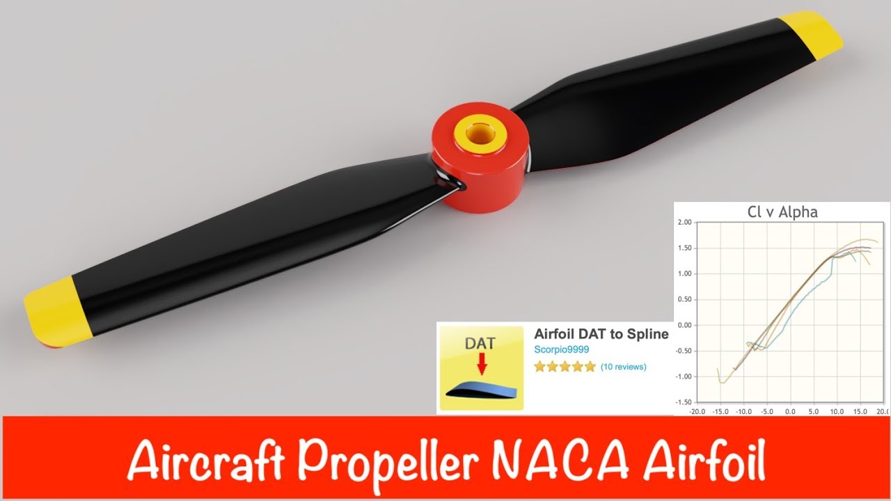 Propeller NACA Airfoil - Fusion 360 Modeling