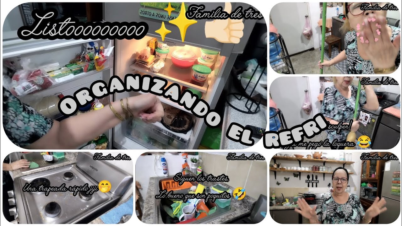 VLOG # 63 Organizacion de mi REFRI / LIMPIEZA de COCINA 🧹 ✅✨PLATIQUITA 😂😜🤣🤭