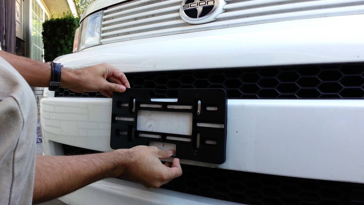 license plate holder / bracket installation