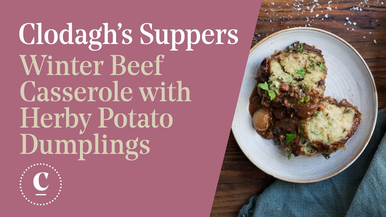 WINTER BEEF CASSEROLE WITH HERBY POTATO DUMPLINGS