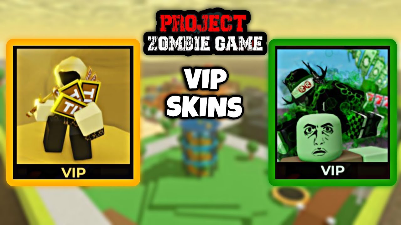 All VIP SKINS |Project Zombie Game| #roblox #vip #skin 