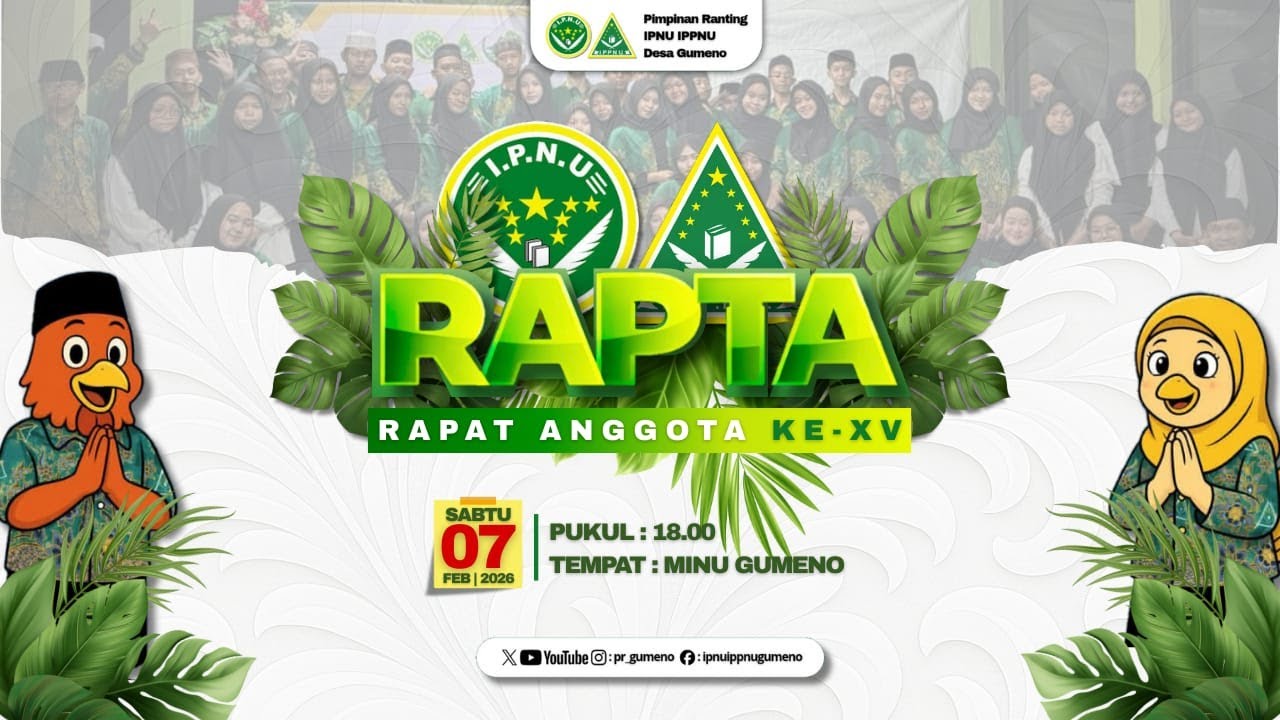Live Streaming 🔴 RAPAT ANGGOTA PR IPNU IPPNU Gumeno Sabtu 07 Februari 2026 MI Nurul Ulum Gumeno