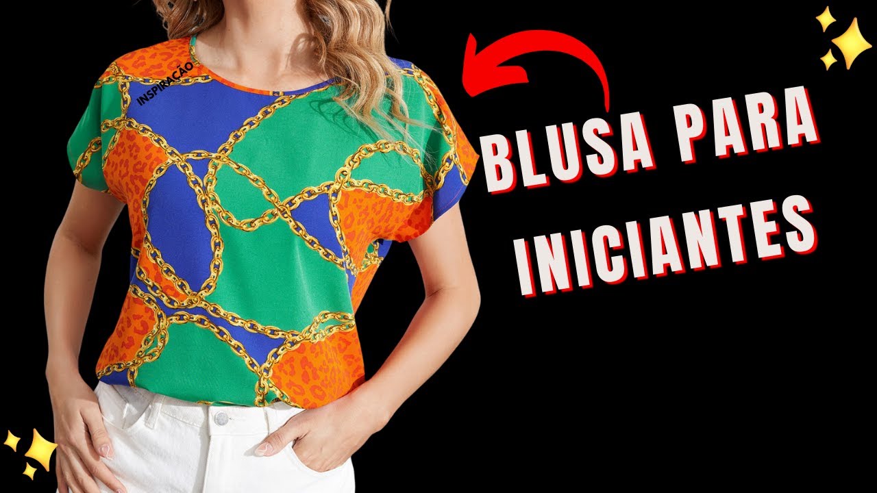 BLUSA Mais fácil Para Iniciantes Sem Molde Passo a Passo Blusa Manga Japonesa.
