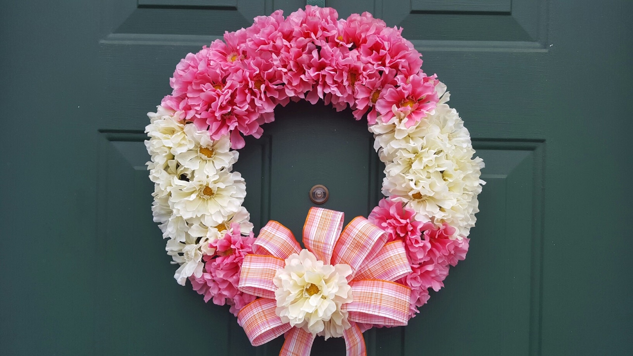 Spring Flower Wreath | Bow Tutorial | Dollar Tree DIY
