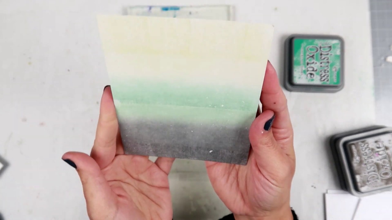 Gel printing techniques with Tim Holtz Distress oxide inks and stencils
