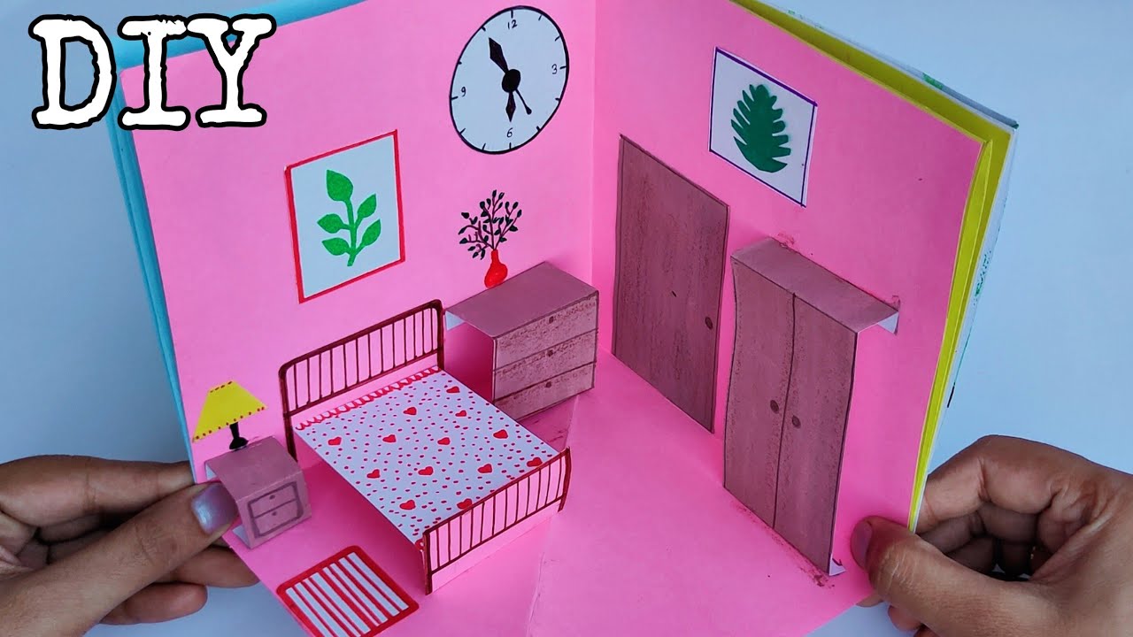 How To Make Paper Doll House | DIY Pop-up Doll House| DIY Book House