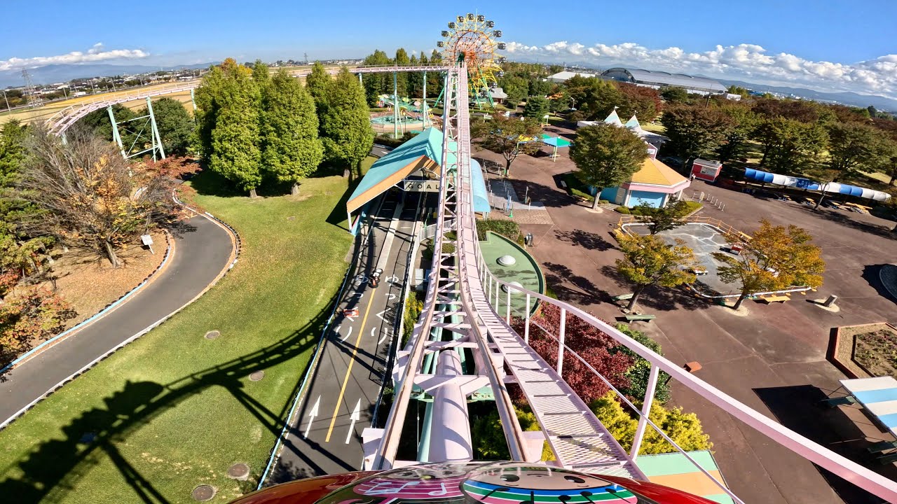 ジェットコースター 先頭 on-ride POV (乗車映像) / 郡山カルチャーパーク ドリームランド