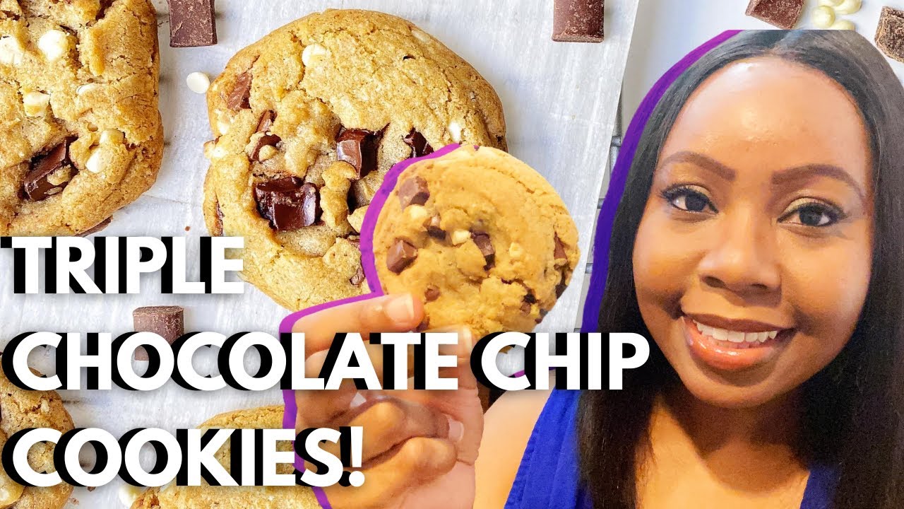Ultimate Triple Chocolate Chip Cookies