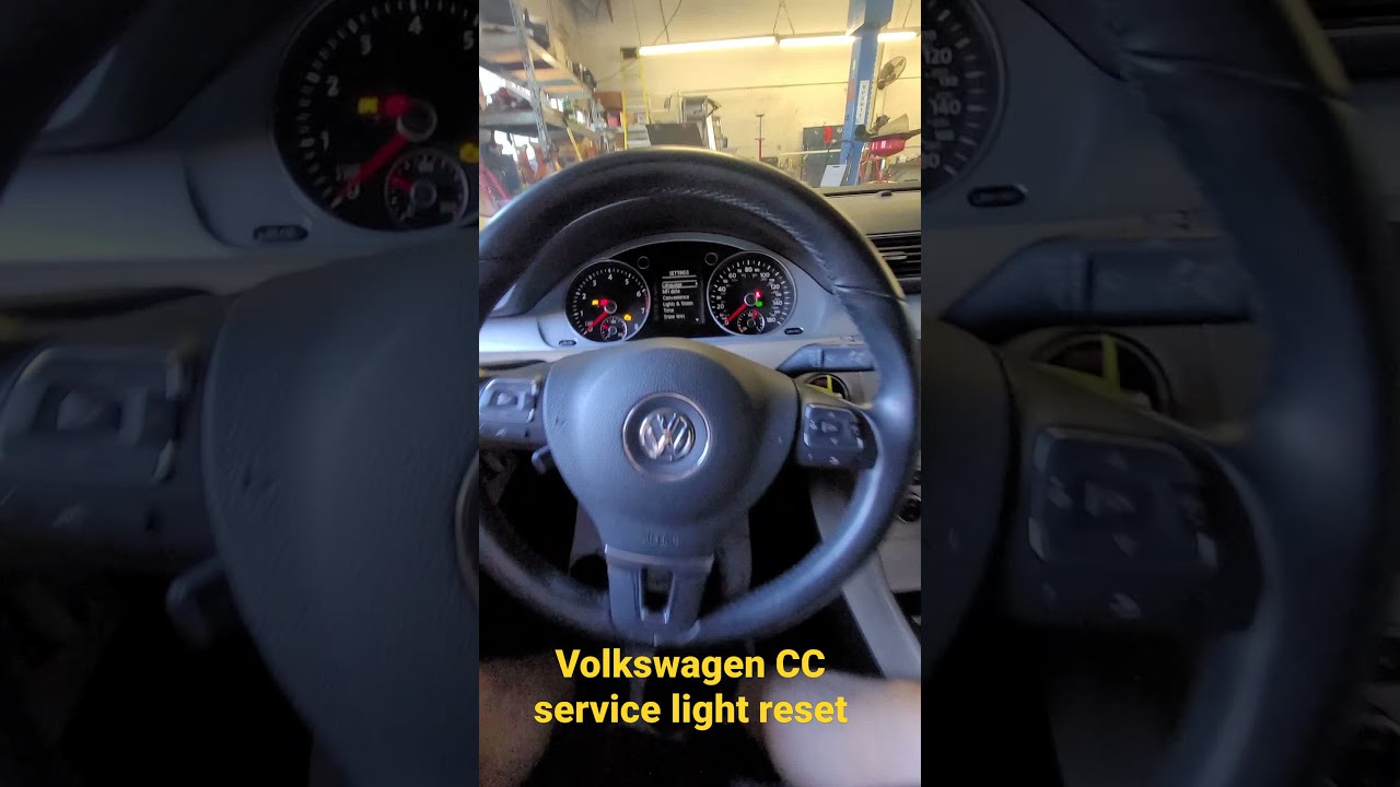 2012 Volkswagen CC, Jetta, Passat, GTI, & Golf service light reset procedure