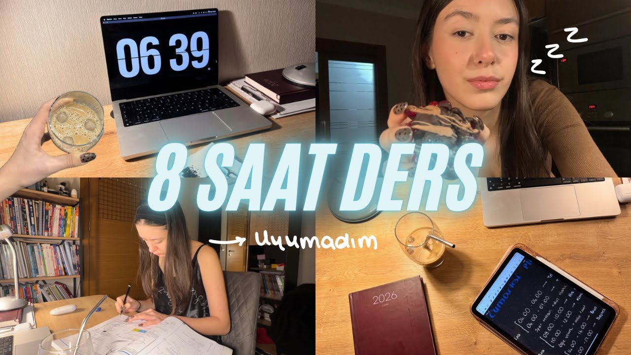 Vicdan Azabından Uyuyamayıp Ders Çalıştım|#dersvlog 