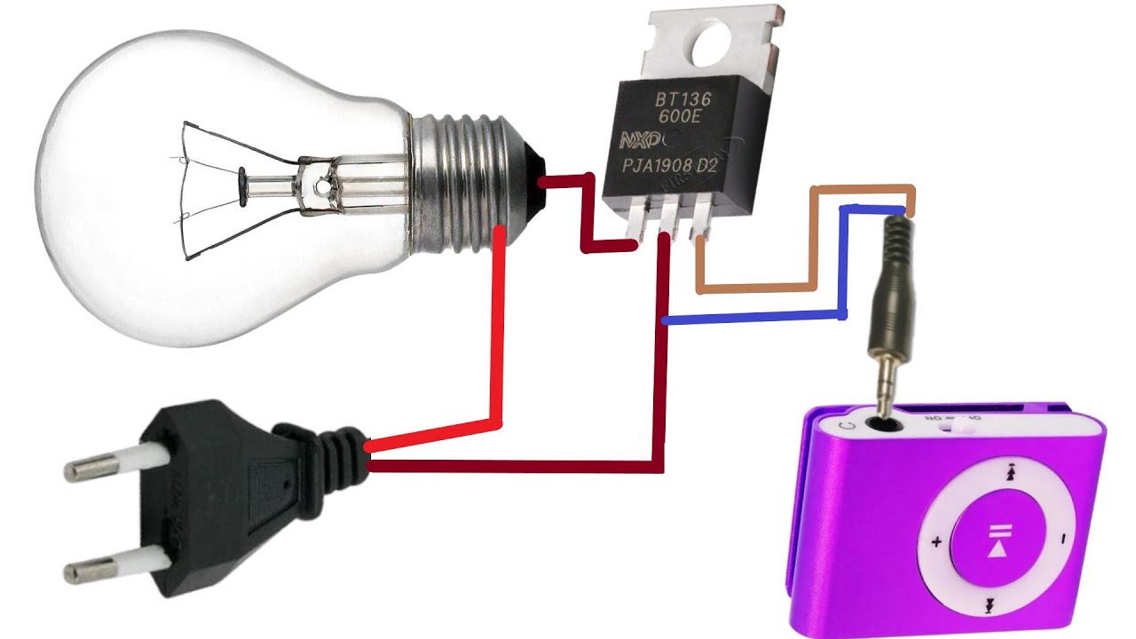 Как сделать лампочку 220 вольт реактивной для музыки / Сделать очень просто