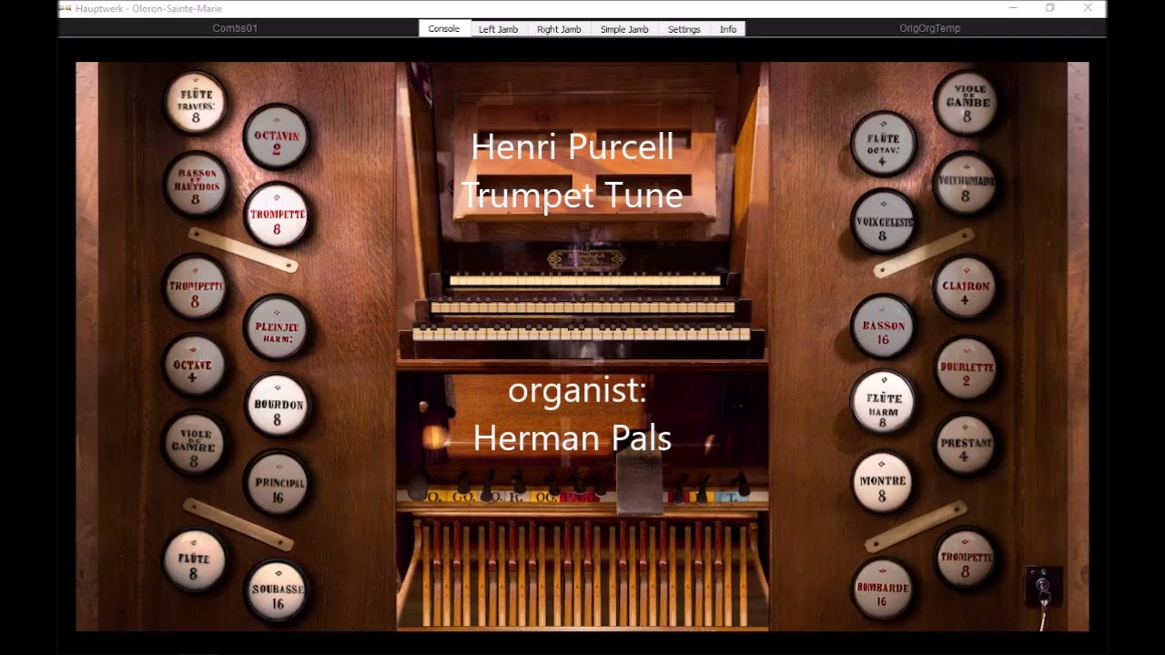 Henri Purcell Trumpet Tune (Sonarte organ Hauptwerk Alessandria, Obervellach, Oloron, Tholen)