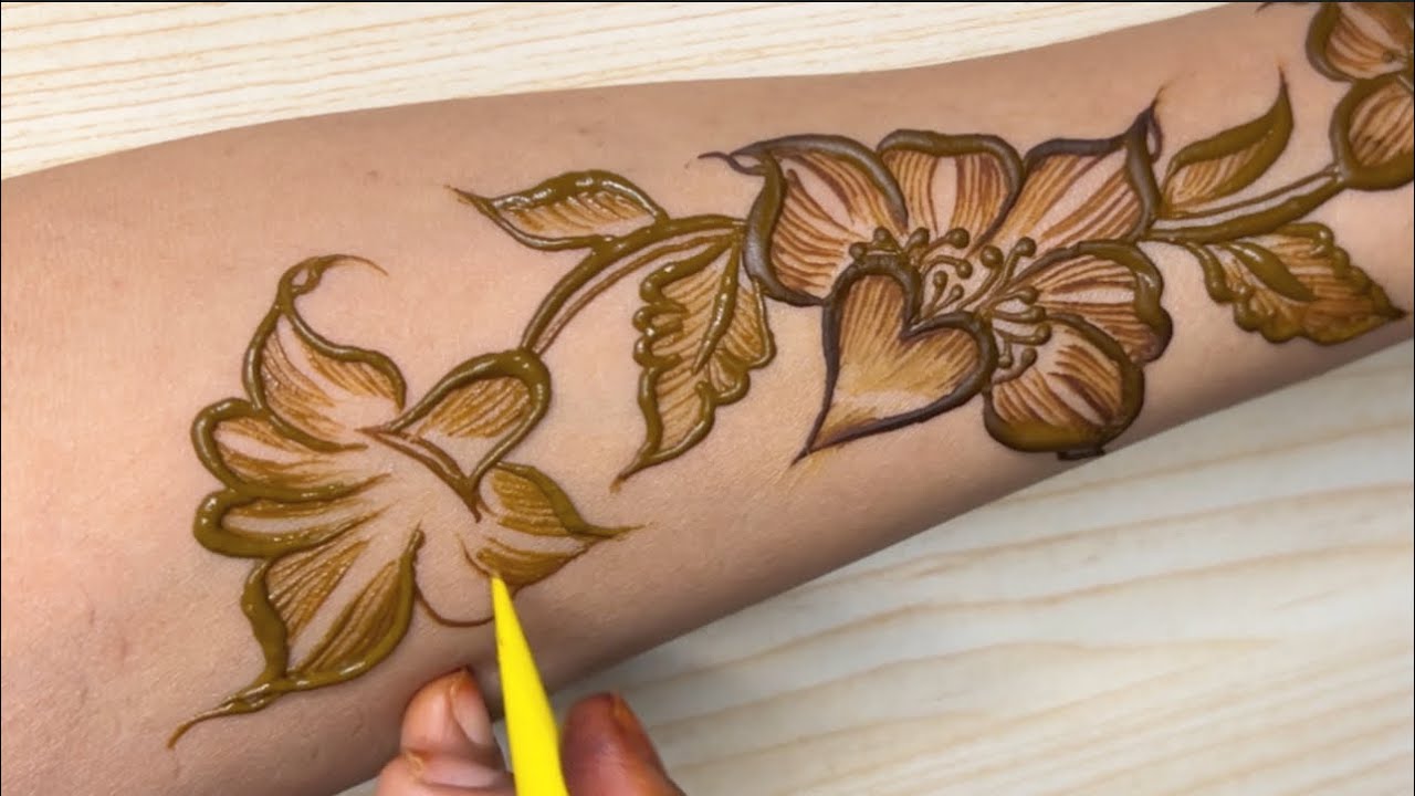 New dubai flower mehndi design || Beautiful quick henna mehndi design || Tabassum henna artist