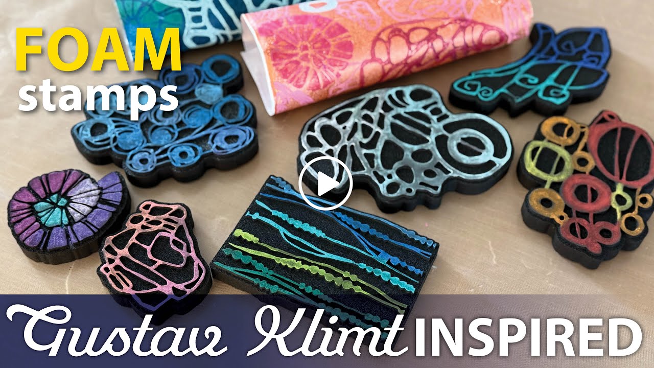 Gustav Klimt Inspired Foam Stamp Project–Tutorial Tidbits