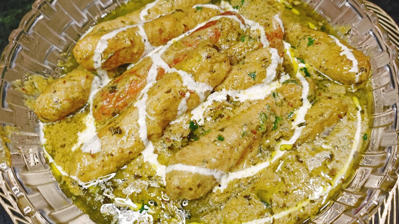 Afghani Malai Chicken Seekh kabab recipe ❤️ | Chicken Malai Seekh kabab recipe|Cook with Falku 