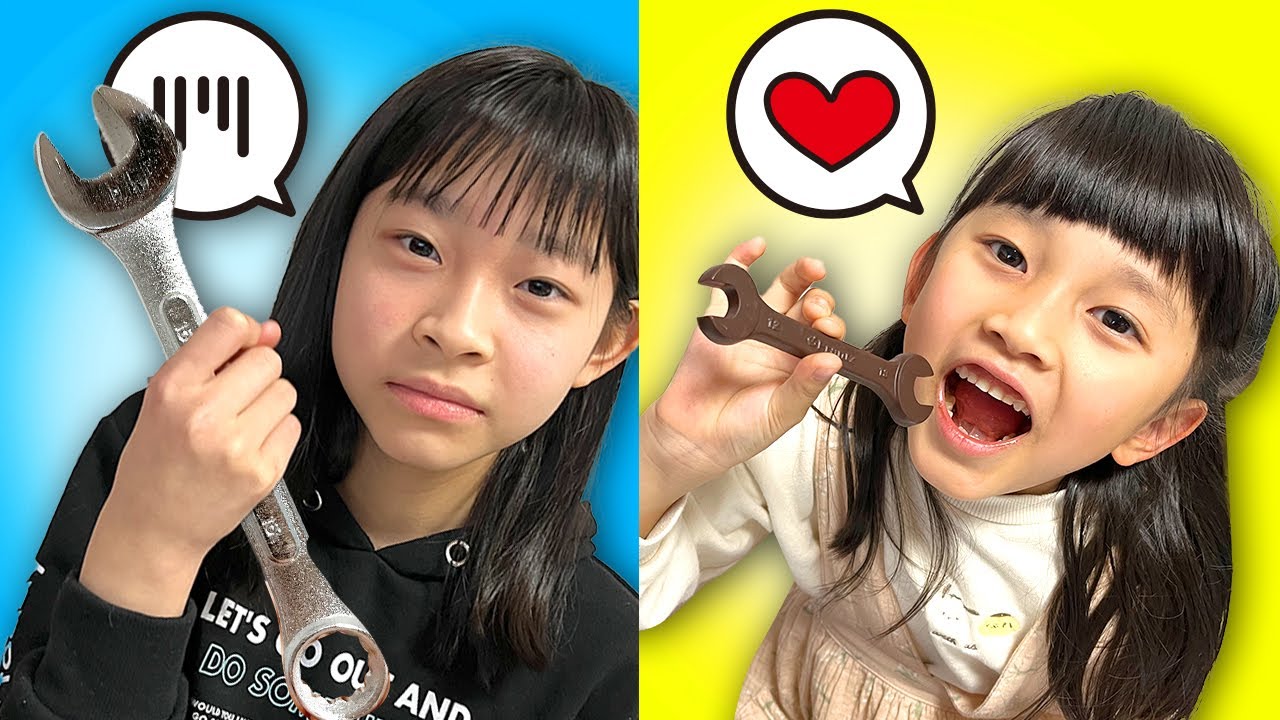 チョコレートvs本物！　フードチャレンジ　チョコレートを手に入れるのはどっちだ！？