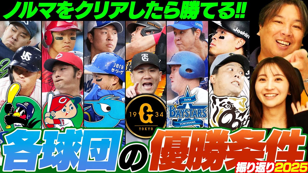 【優勝のキーマン】断トツ優勝の阪神は里崎のノルマを遥かに越える‼︎ 各球団シーズン前に出した条件を何個クリア出来ているのか⁉︎【セ・リーグ編】