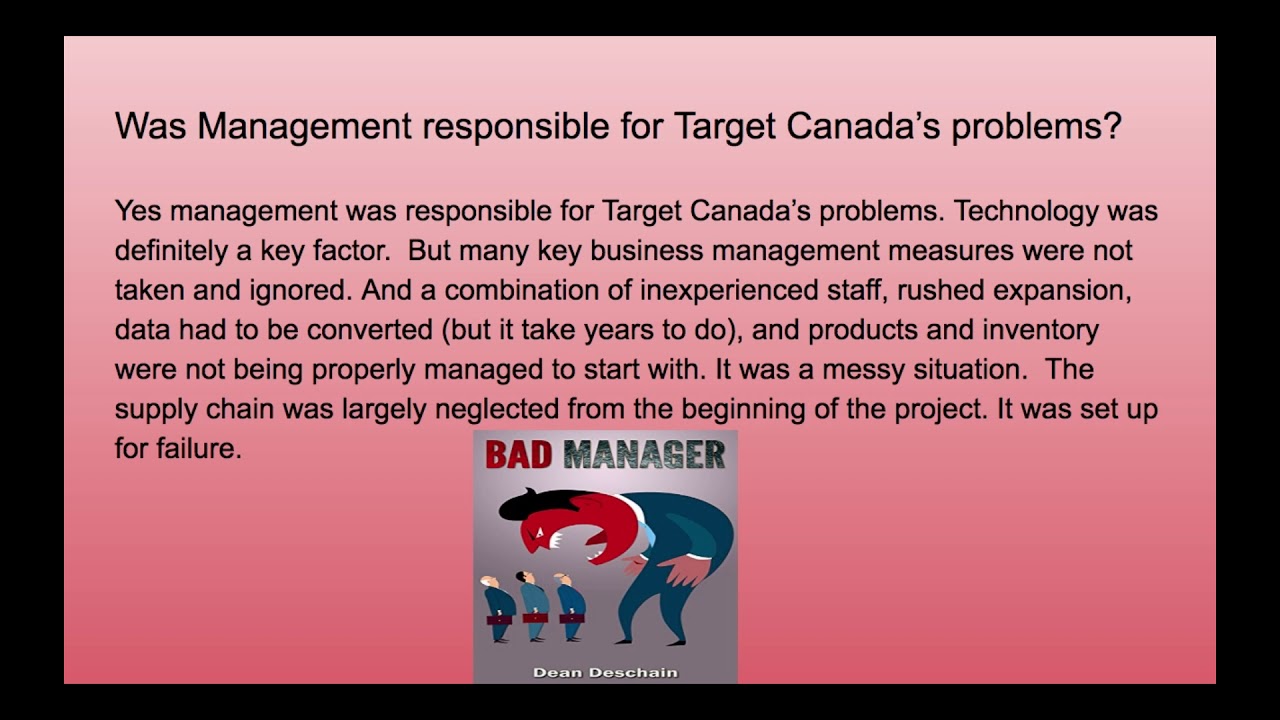 TARGET CANADA failure