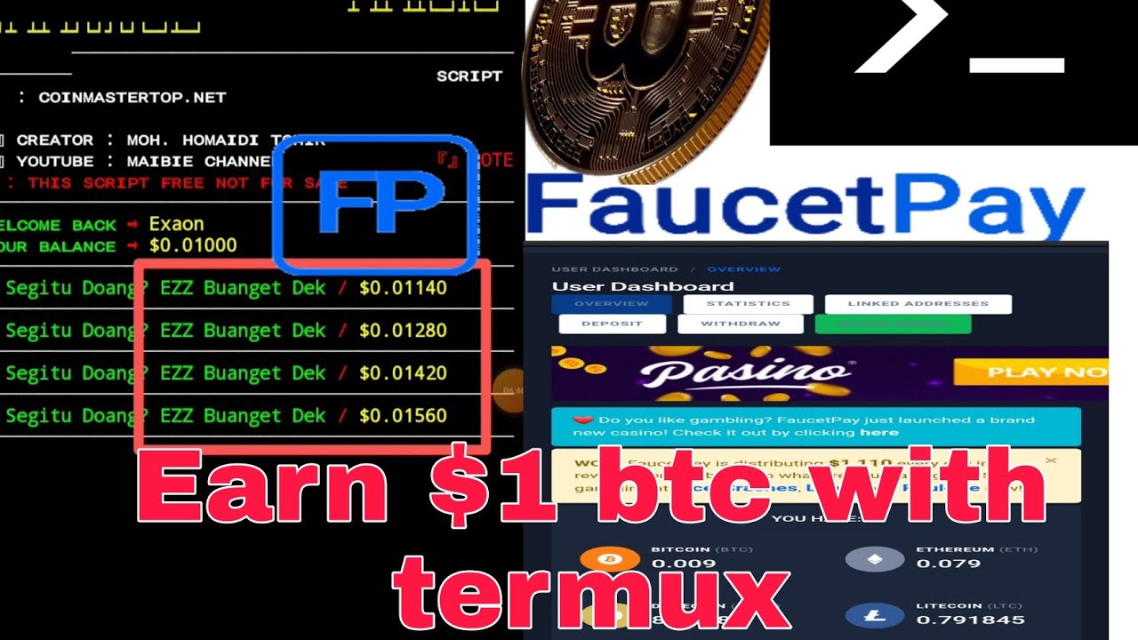 Termux :- Earn $1 bitcoin per minute using termux |100%work | new
