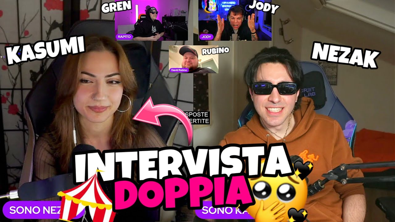 INTERVISTA DOPPIA *DI COPPIA* a NEZAK e KASUMI!!🥰🎪 con Jody e Rubino