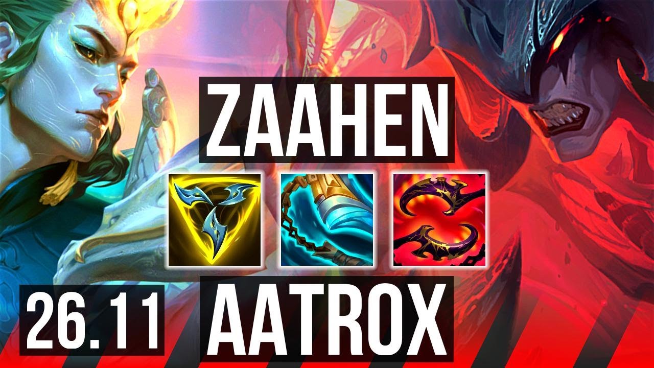 ZAAHEN vs AATROX (TOP) | 60K damage | KR Master | 26.11