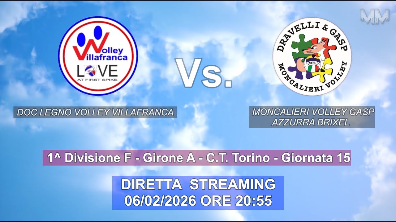 DIRETTA ZERØ -  DOC LEGNO VOLLEY VILLAFRANCA Vs. MONCALIERI VOLLEY GASP AZZURRA BRIXEL