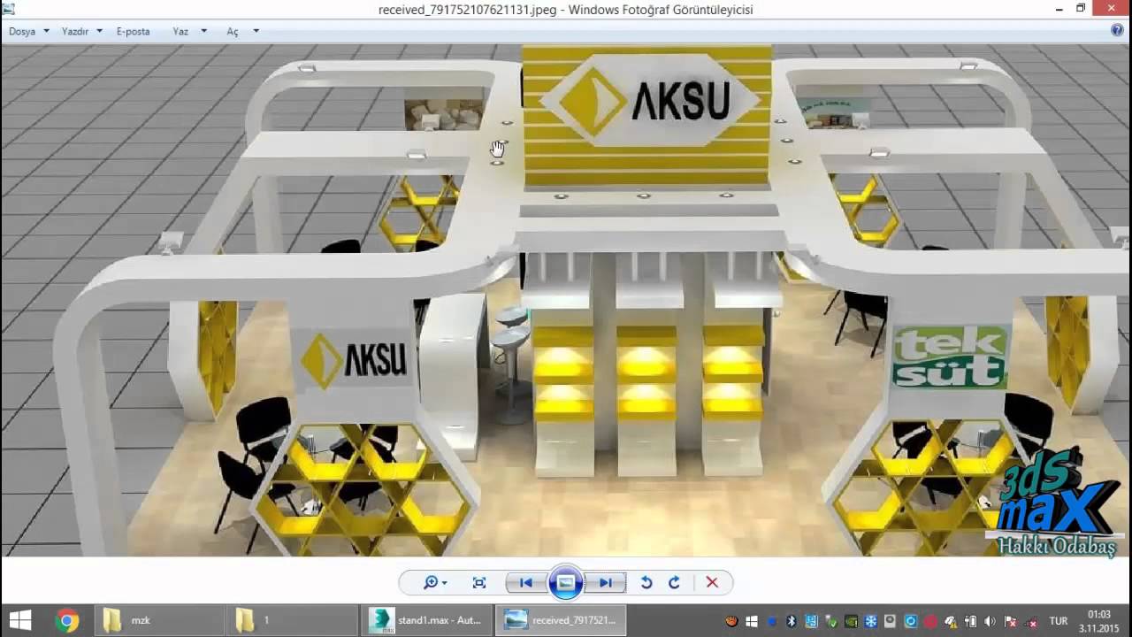 3ds max stand tasarımı - Part 2