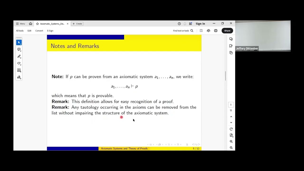Axiomatic Systems 2026
