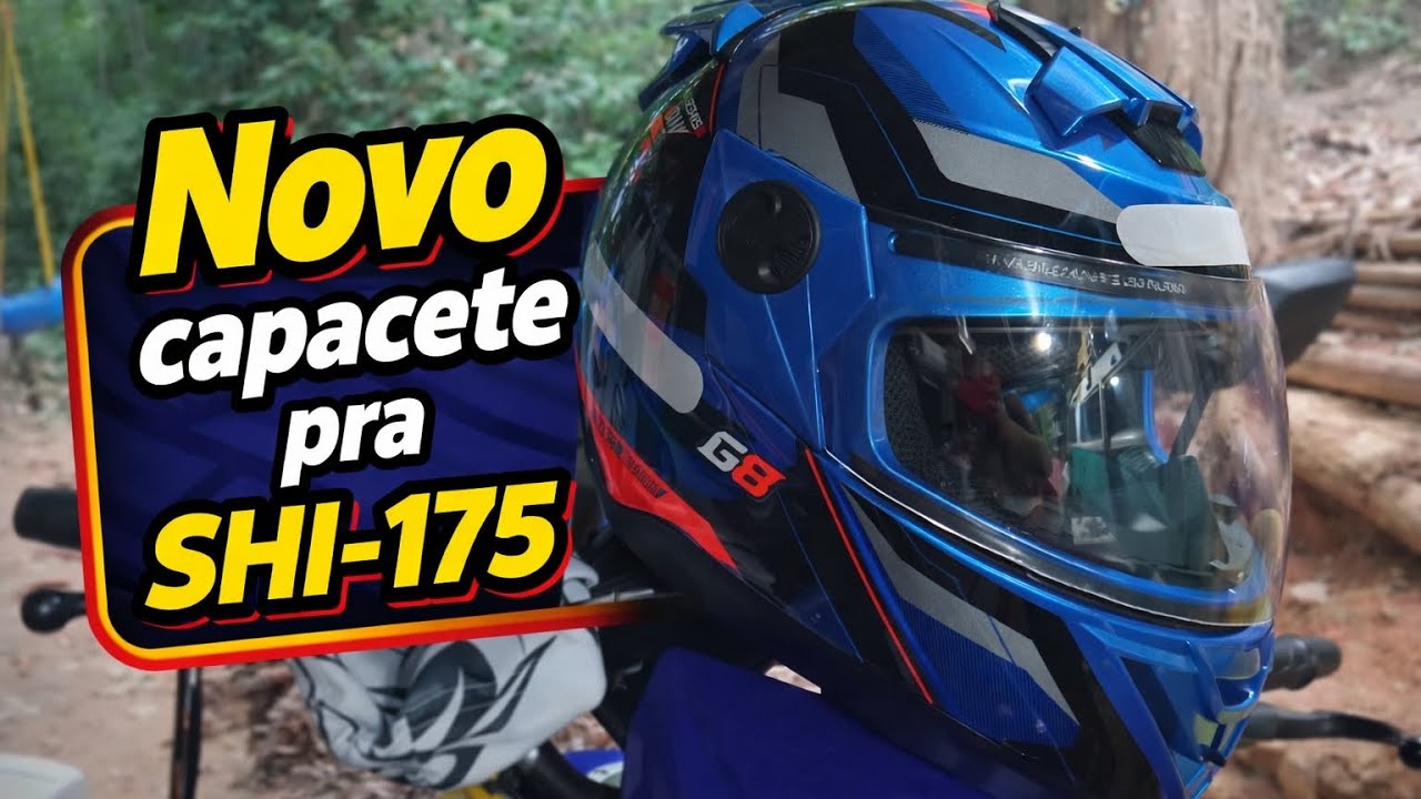 Capacete EVO G8 na Shineray SHI175EFI