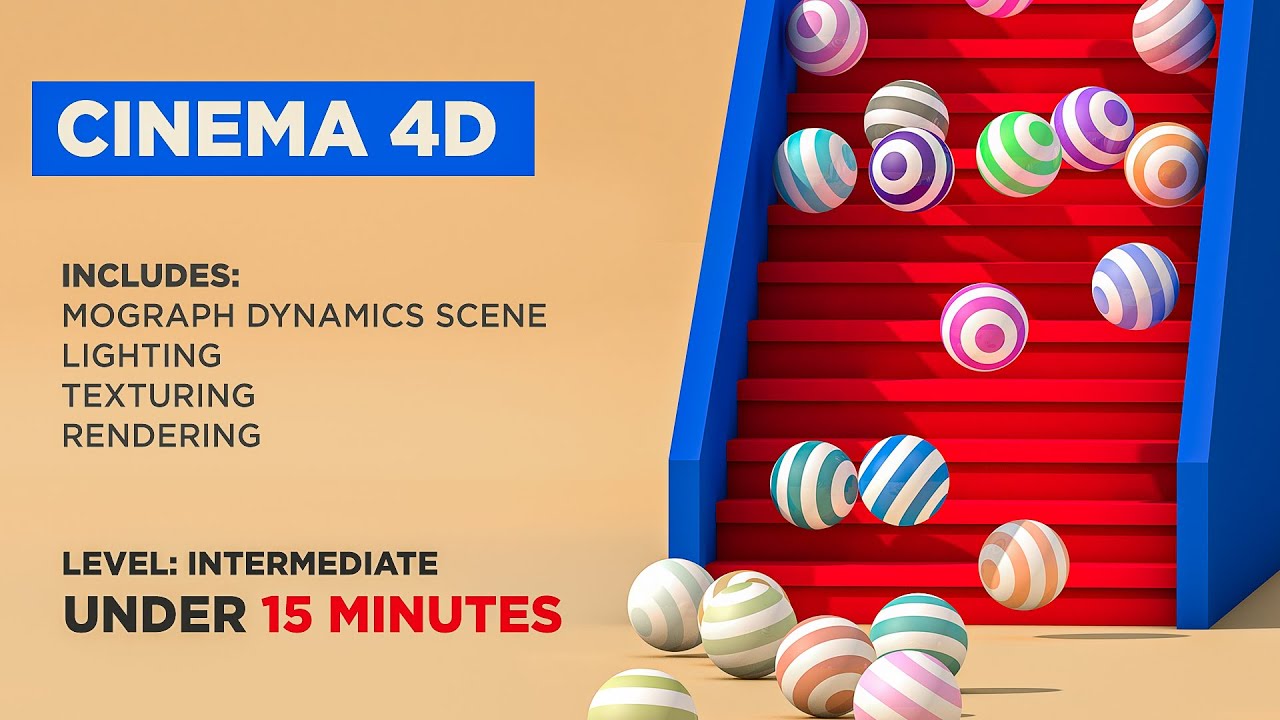 Cinema 4D Dynamics Tutorial | Dynamics In Cinema 4d Tutorial Falling Balls | Infilmvfx