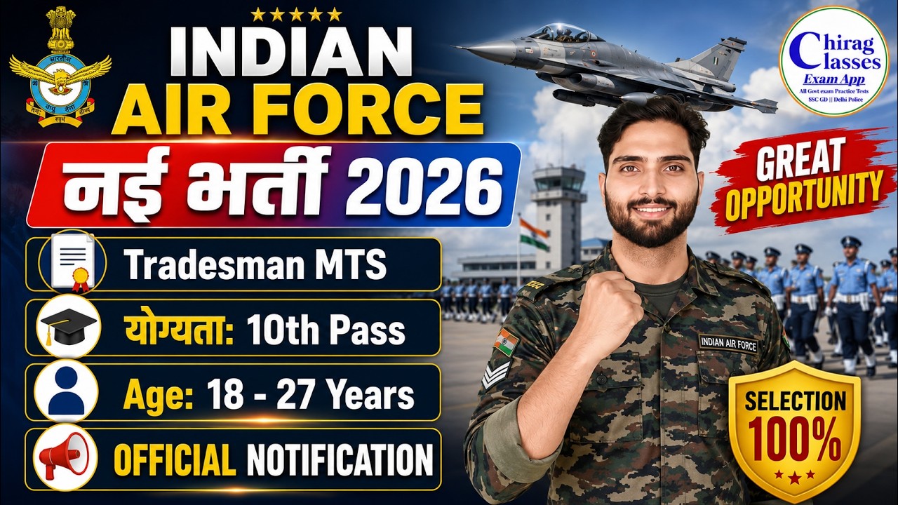 Indian Air Force Tradesman MTS New Vacancy 2026 | Eligibility, Age Limit, Syllabus