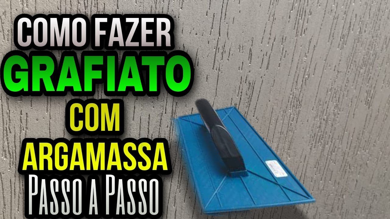 GRAFIATO COM ARGAMASSA E AREIA GROSSA SIMPLES (TEXTURA PASSO A PASSO)