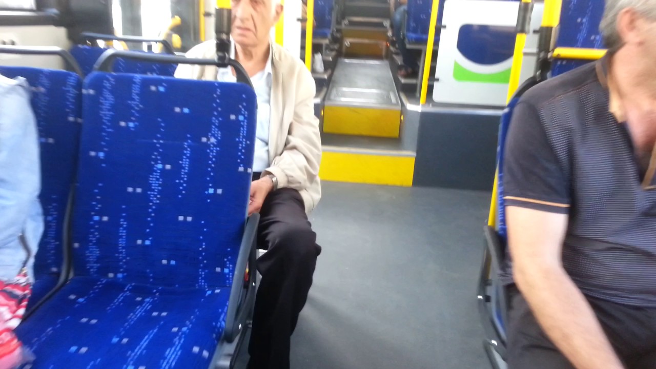 Exiting from new VOLVO B8R of Kavim on route 138 at old Central Bus Station in Rishon LeZion