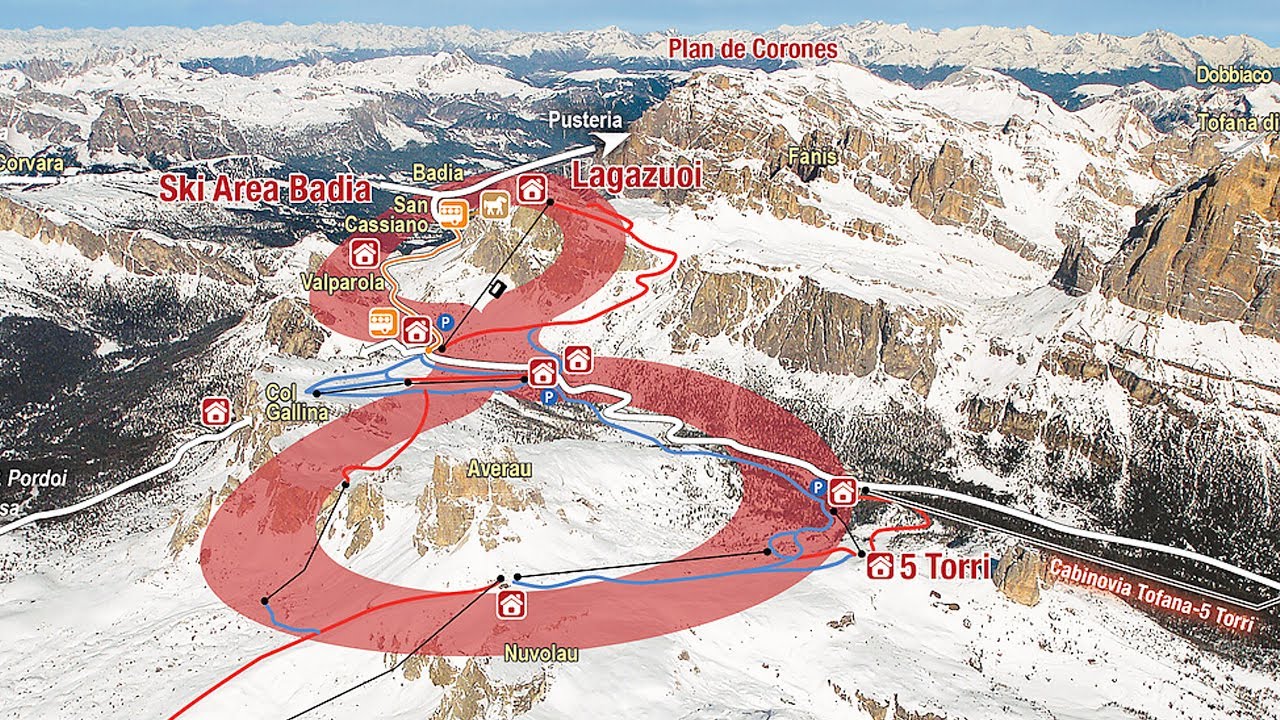 Schönste Ski-Abfahrt der Alpen: Lagazuoi (7,5 km)