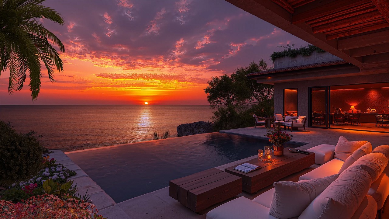 Peaceful Jazz Blended with Relaxing Ocean Sounds – A Cozy Space with Smooth Jazz Melodies