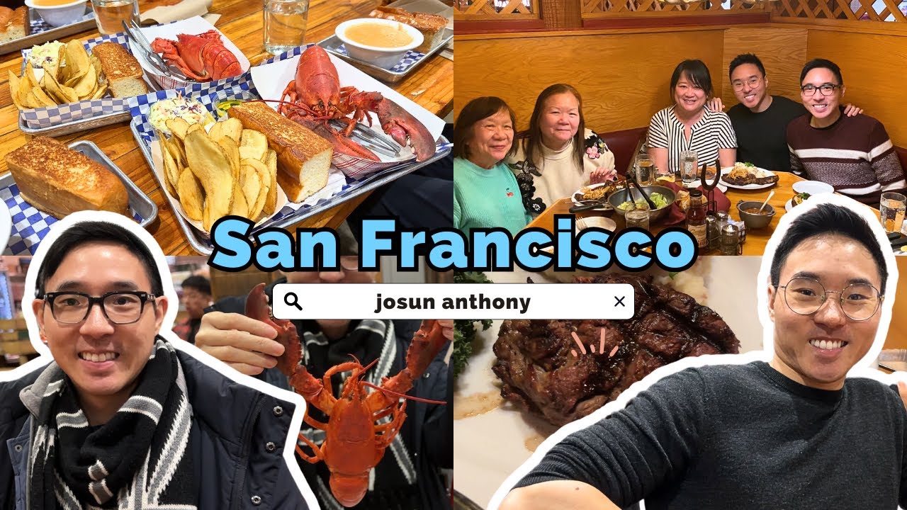 吃喝玩樂三藩市🇺🇸, 新鮮海鮮龍蝦, 14盎司牛排 New England Lobster Eatery, Cattlemens Beef Steak 14oz Dinner | 早晨安東尼