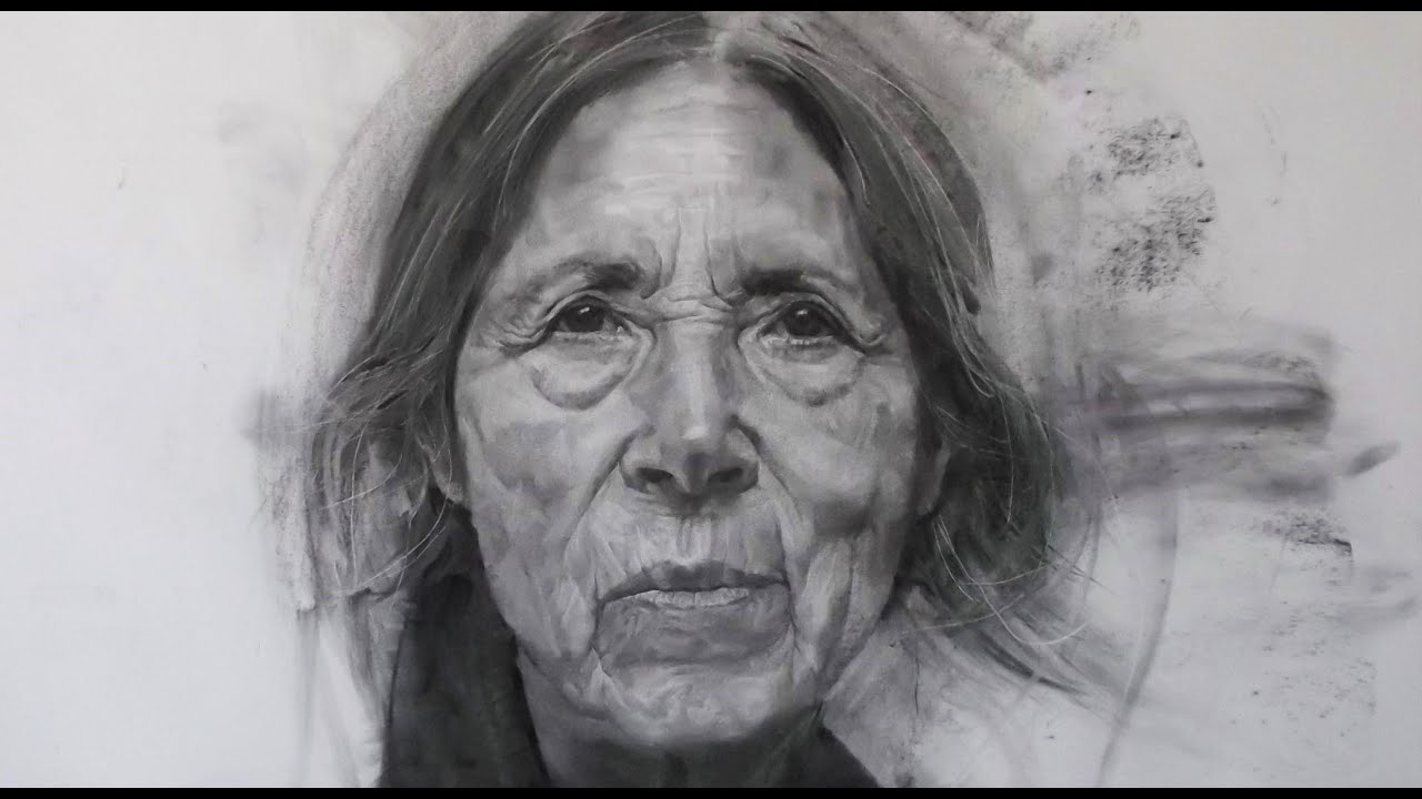 Cómo dibujar un retrato expresivo y suelto de gran formato. Parte 2.