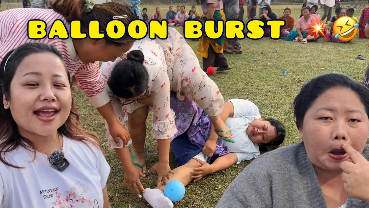 Balloon bursting  🤣🤣 organic maja 🤣  मट्का फोड्ने पनी आयो है 🤣🤣