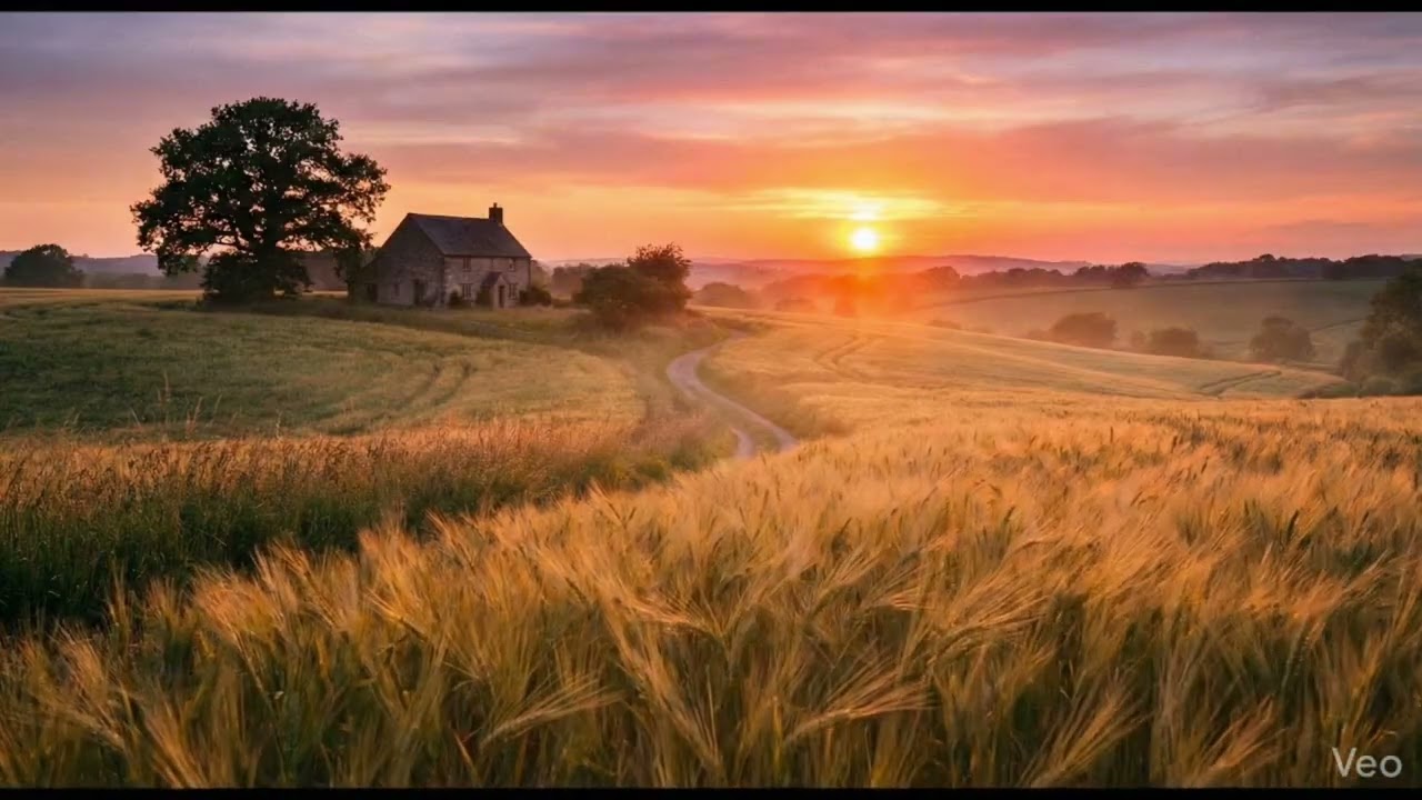 1 Hour of Pure Relaxation | Sunset Meadow, Birds Chirping & Calming Music