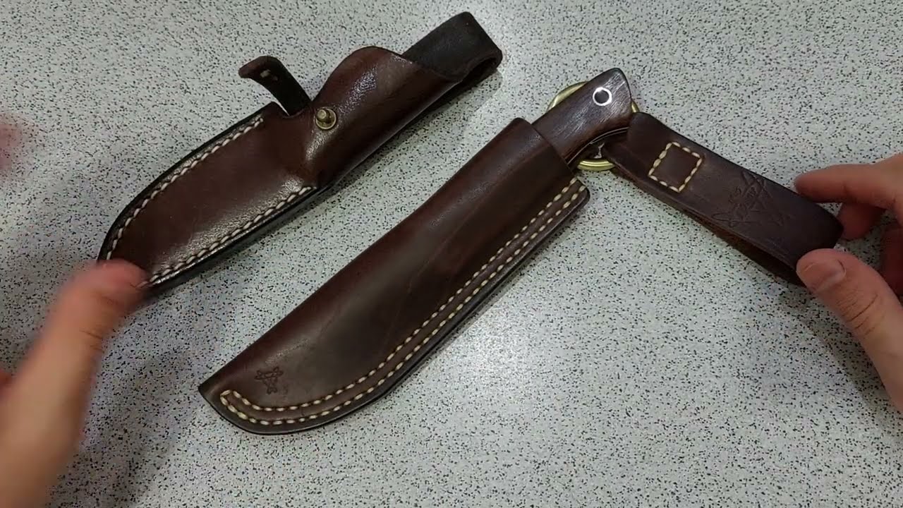 Нож Пойнтер от Beaver Knife + Мои кастомные ножны из кожи