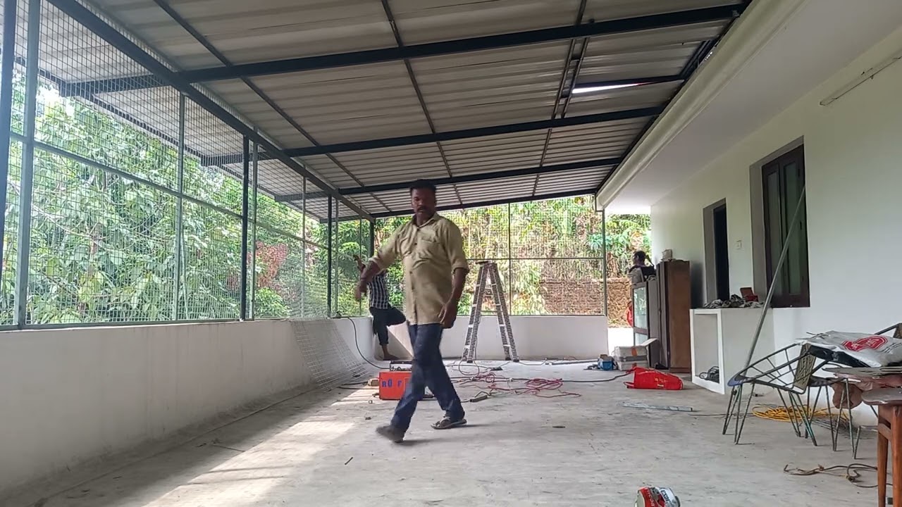 Roof Top Grill Sheet mesh Work using Tata mesh 1×1(5mm)