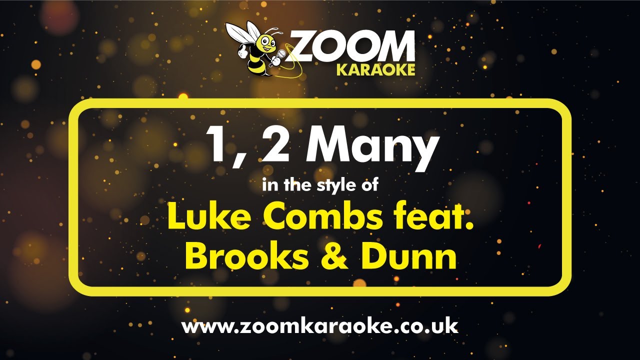 Luke Combs feat Brooks & Dunn - 1, 2 Many - Karaoke Version from Zoom Karaoke