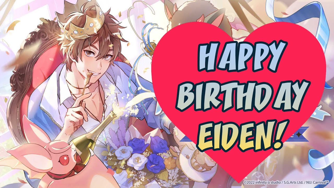 Nu Carnival Eiden Birthday 2023 all ally + Eiden main screen message