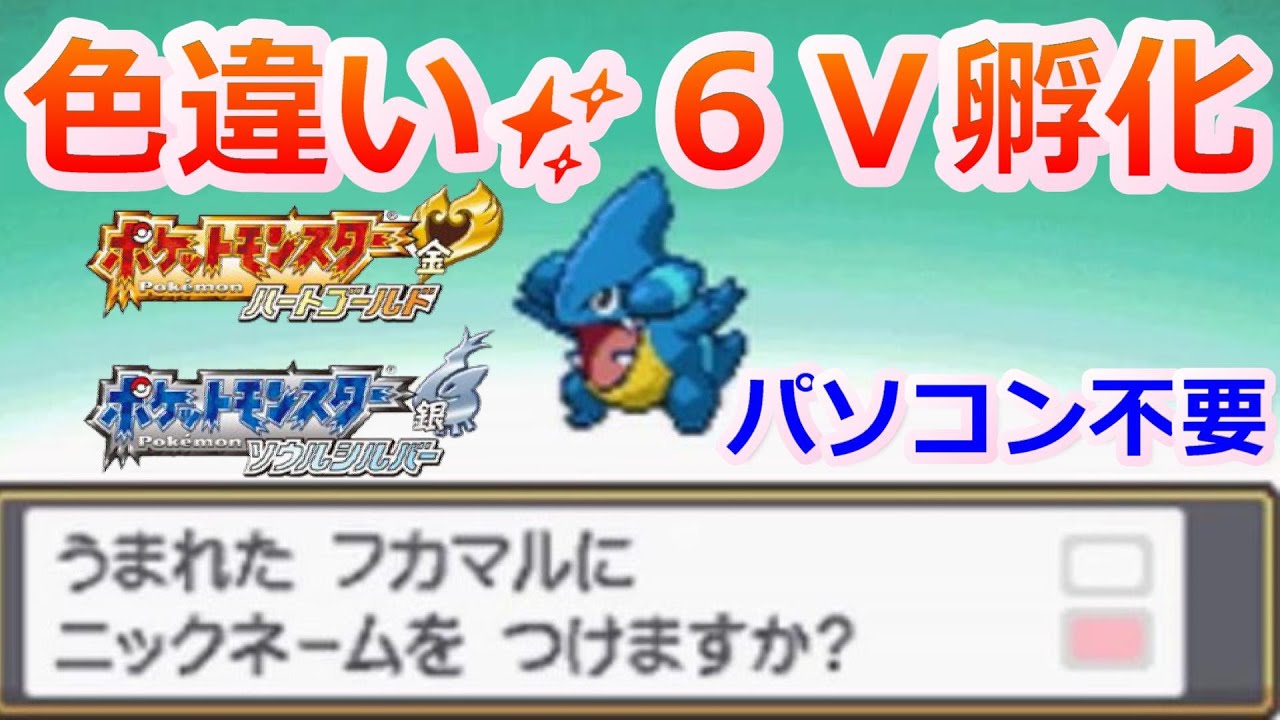 ポケモンHGSSで色違い6Vを孵化する方法！！【パソコンなし 色孵化乱数 メロボ乱数】