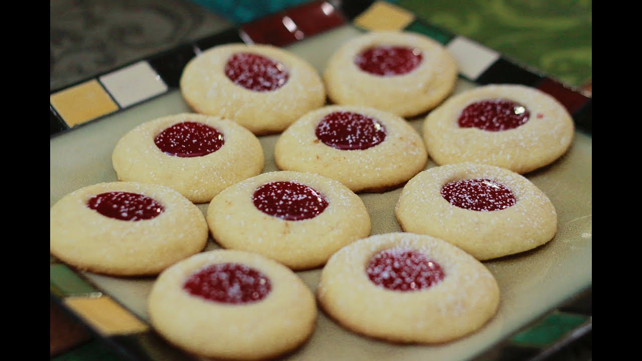 Easy Jam Filled Cookies | Thumbprint Cookies - Melts in your mouth