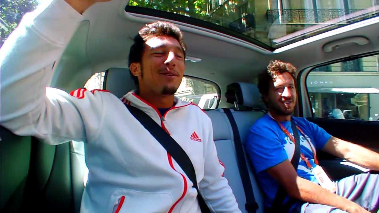 Juan MONACO imitates Maria Sharapova (2012) - Road to Roland-Garros