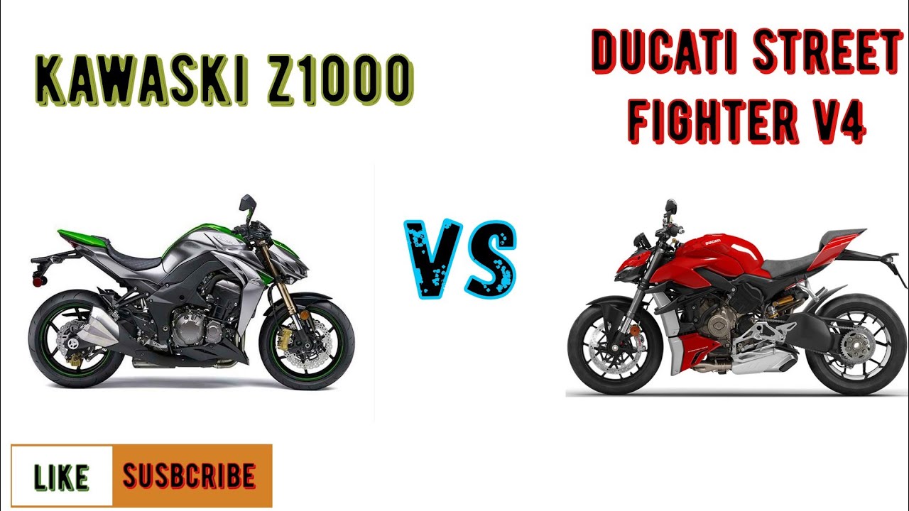 Ducati street fighter V4 vs  Kawasaki Z 1000 ||Subscribe ||Like