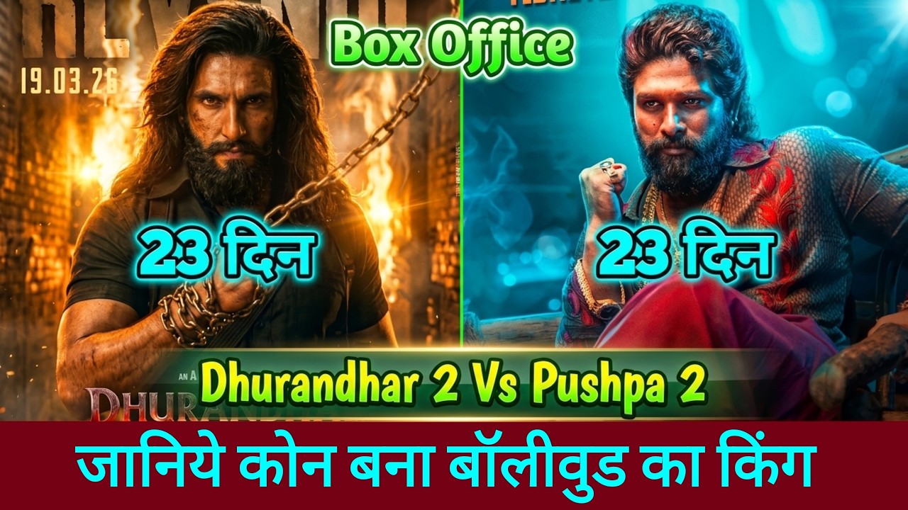 Dhurandhar 2 Vs Pushpa 2 Box Office Collection Comparison 23 Days Worldwide Collection, Ranveer